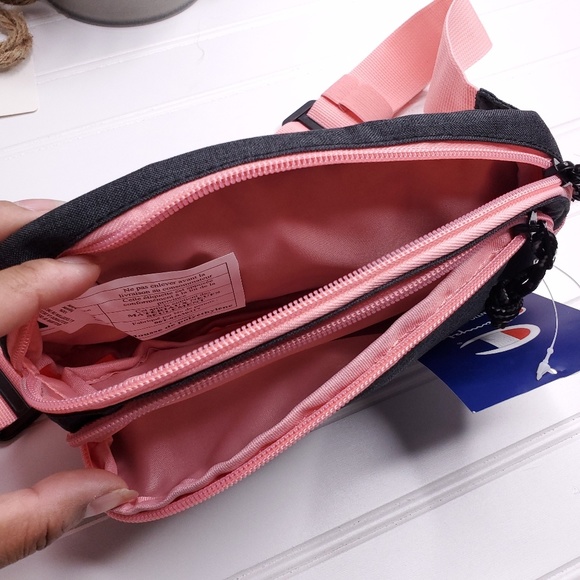 Champion Pink Gray Crossbody Fanny Pack - Picture 4 of 4